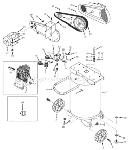 Part Location Diagram of ST162601AV Campbell Hausfeld Rubber Foot